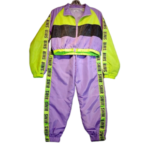 Lolanta Swir 2pc Fluorescent Running Suit & Fashion Halloween Cosplay Costume.